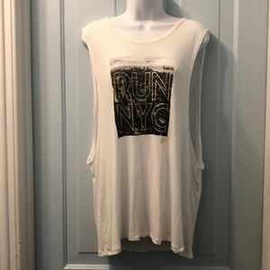 Betsey Johnson Performance tank tshirt Run NYC XL